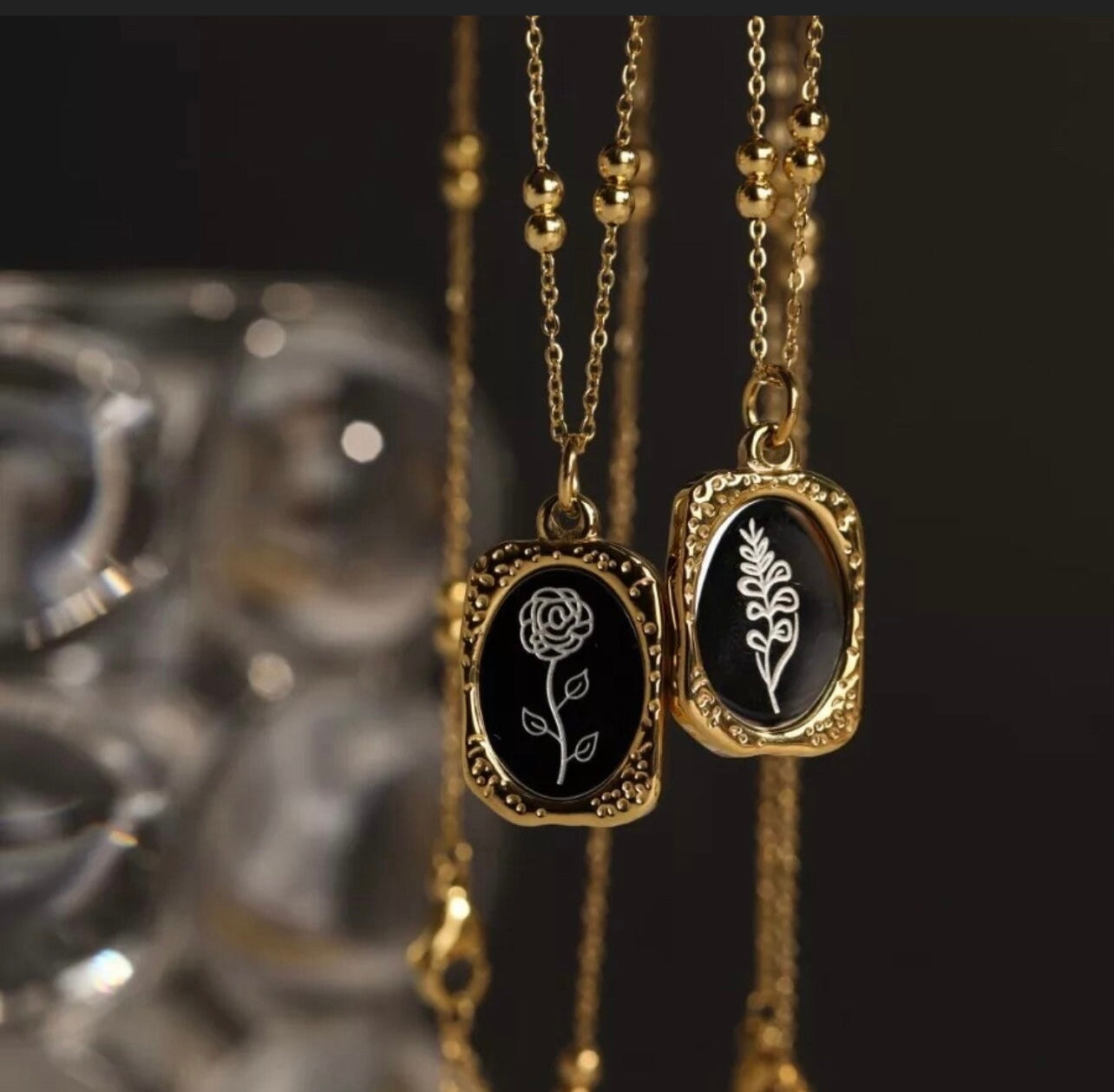 Gold Romantic Birth Flower Necklace